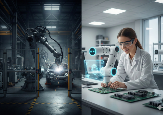 誰才是你的自動化真命天子？工業型vs.協作型機械手臂深度評測